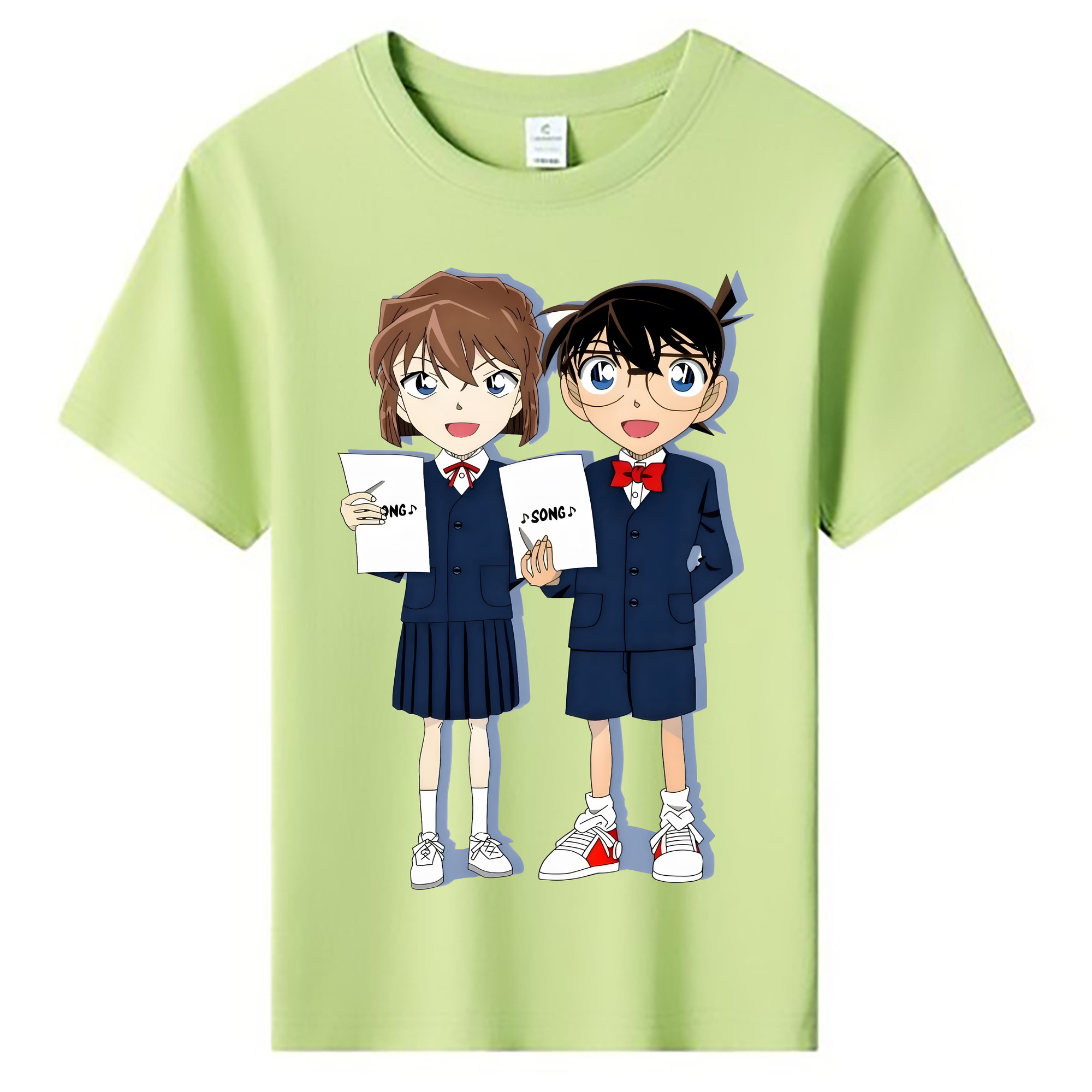 （画像用） 名探偵コナン 灰原 哀 はいばら あい Detective Conan Anita Hailey、Vi Graythorn Haibara Ai 綿100％キッズTシャツ（フロントプリント）